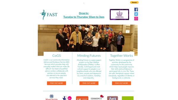 Screenshot of the First Asian Support Trust (Fast) Ltd website
