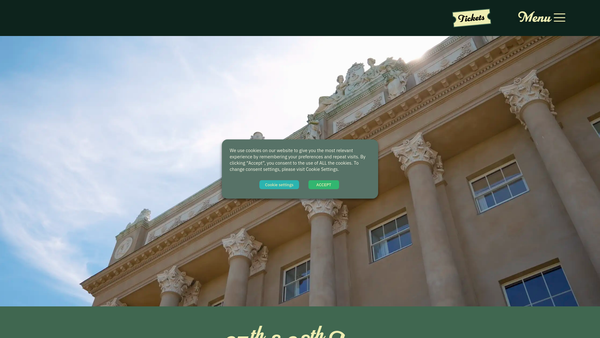 Screenshot of the Heveningham Hall Country Fair Trust website