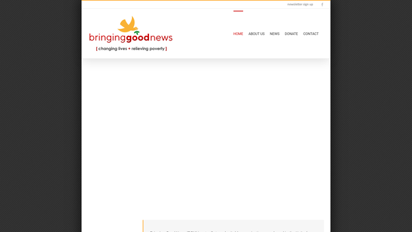 Screenshot of the Bringing Good News website