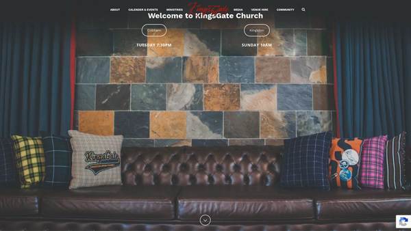Screenshot of the London Church International website