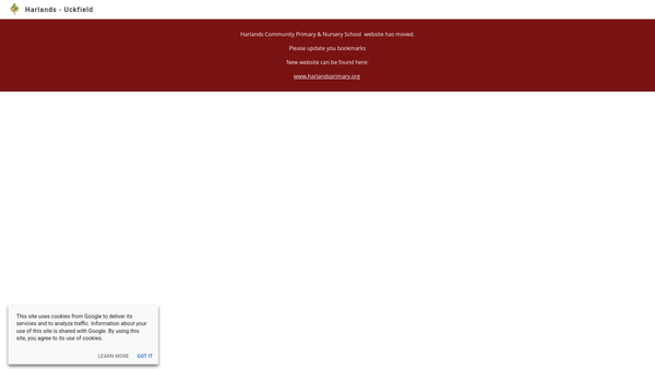 Screenshot of the Friends Of Harlands website