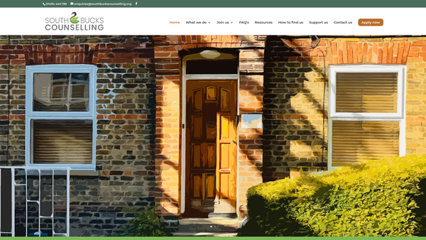 Screenshot of the South Bucks. Counselling website