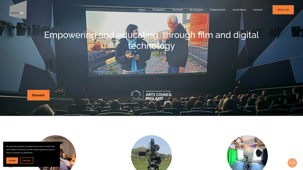 Screenshot of the Somerset Film And Video Ltd website