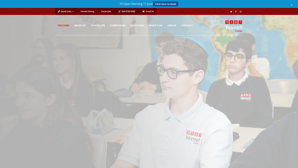 Screenshot of the Yavneh Foundation Trust website
