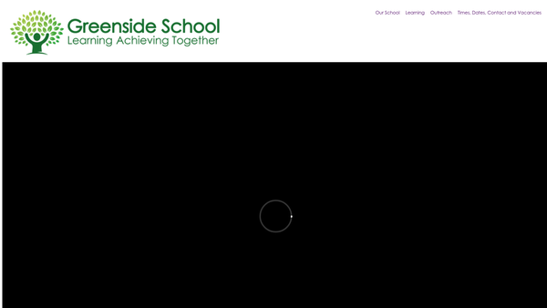 Screenshot of the Greenside School Trust website