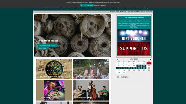 Screenshot of the Ilkley Players Limited website