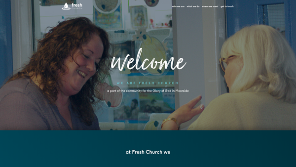 Screenshot of the Moorside Harvest Community Church website