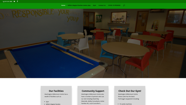 Screenshot of the Washington Millennium Centre Trust Ltd website