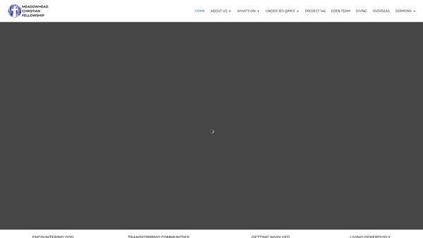 Screenshot of the Meadowhead Christian Fellowship website