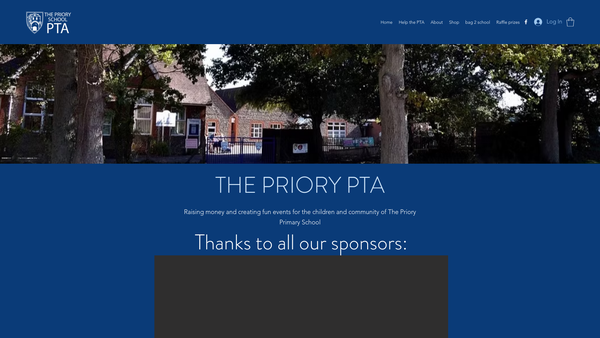 Screenshot of the The Priory School PTA website
