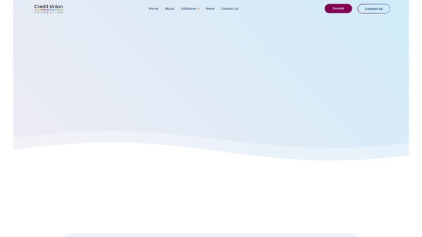 Screenshot of the The Credit Union Foundation website