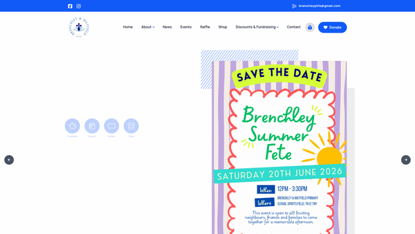 Screenshot of the Brenchley & Matfield C E Aided Primary School PTA website