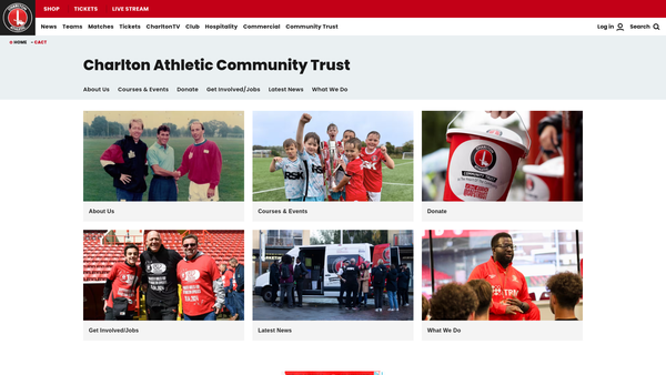 Screenshot of the South Of England Foundation website