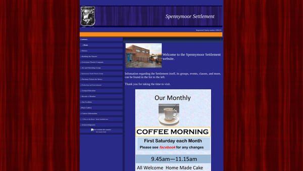 Screenshot of the The Spennymoor Settlement website