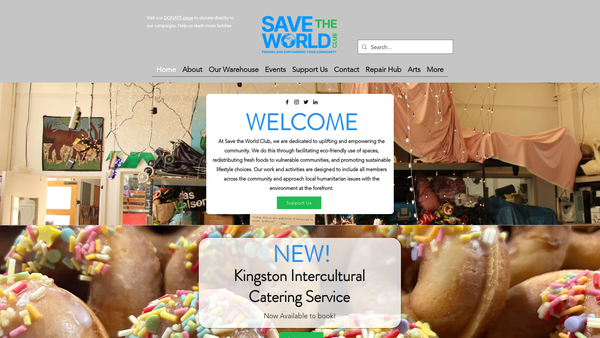 Screenshot of the Save The World Club website