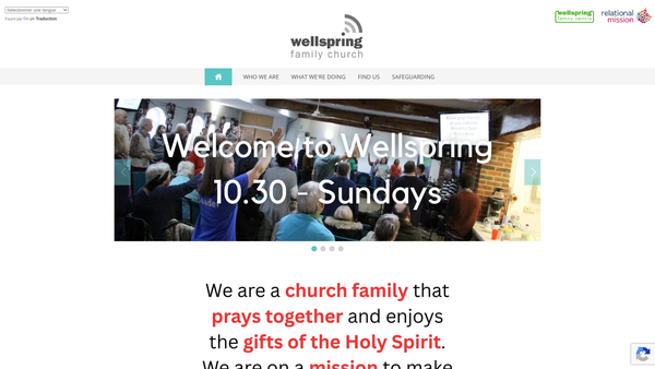 Screenshot of the The Wellspring Family Church Dereham website