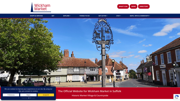 Screenshot of the The Wickham Market Partnership website
