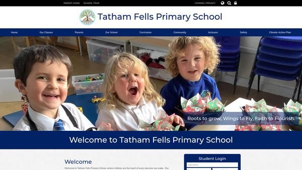 Screenshot of the The Friends Of Tatham Fells C Of E School website
