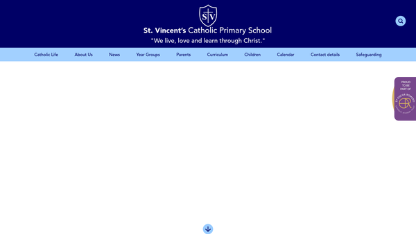 Screenshot of the St Vincent's Catholic Primary School PTA website