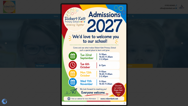 Screenshot of the Friends of Robert Kett School website