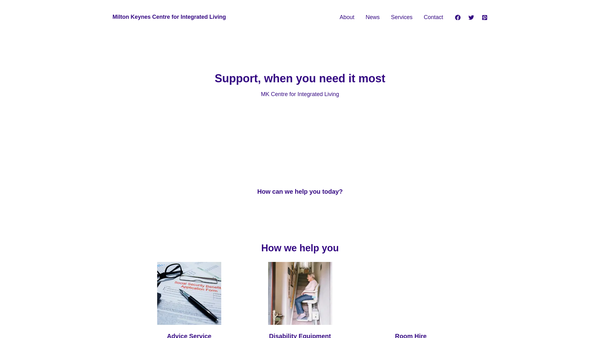 Screenshot of the Mkcil Ltd website