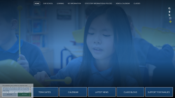 Screenshot of the Friends Of Two Waters School website