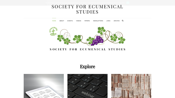Screenshot of the The Society For Ecumenical Studies website