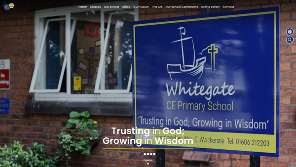 Screenshot of the The Friends Of Whitegate School website