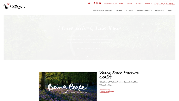 Screenshot of the The Community Of Interbeing UK website