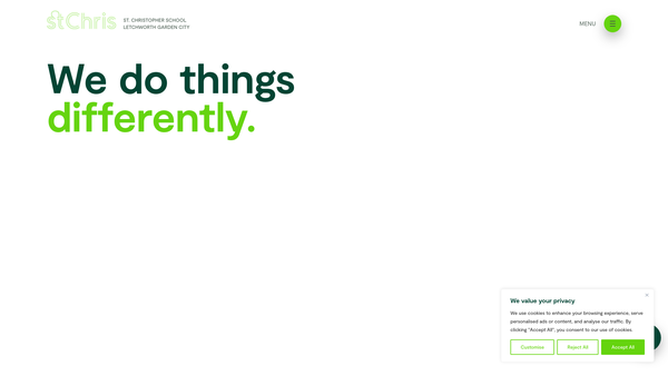 Screenshot of the The Robertson Bursary Trust website