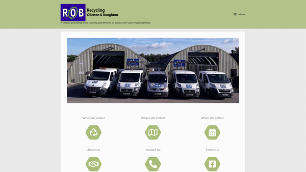Screenshot of the Recycling Ollerton And Boughton website