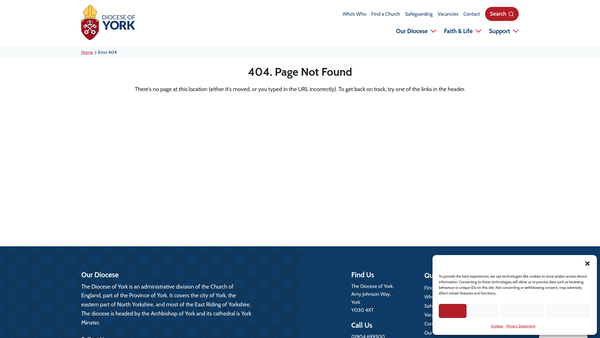 Screenshot of the York Anglican Cursillo website