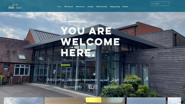 Screenshot of the Duke Street Church (Sutton Coldfield) website
