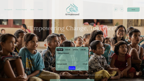 Screenshot of the Al-Mahmood Foundation website