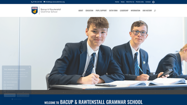 Screenshot of the Brgs Fundraising Trust website