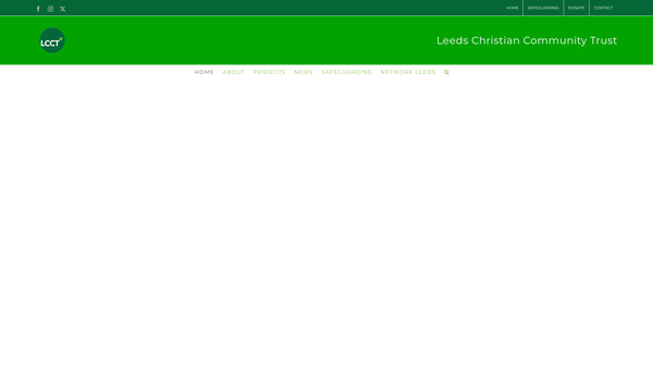 Screenshot of the Leeds Christian Community Trust website