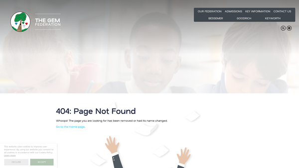 Screenshot of the Bessemer Grange Primary School PTFA website