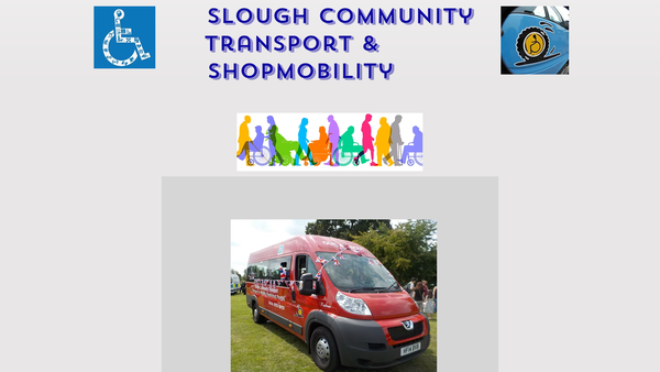Screenshot of the Slough Community Transport & Shopmobility website