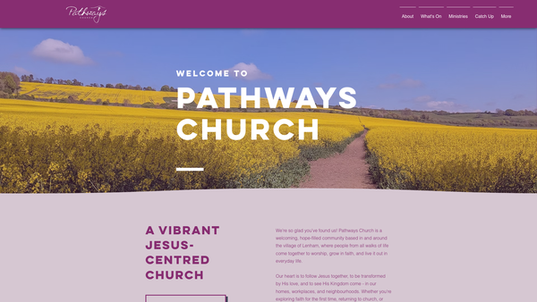 Screenshot of the Pathways Church website