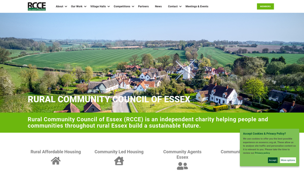 Screenshot of the The Rural Community Council Of Essex website