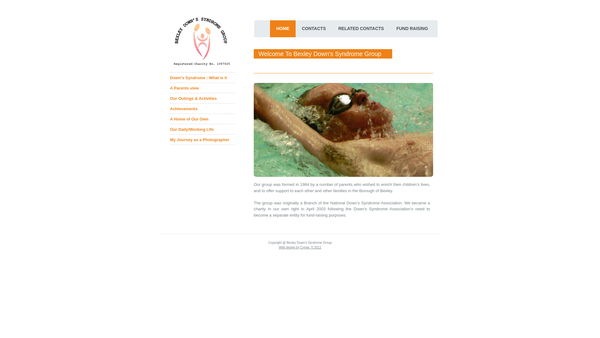 Screenshot of the Bexley Down's Syndrome Group website