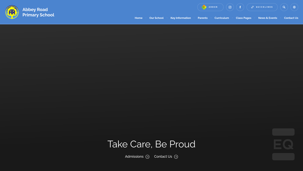 Screenshot of the Abbey Road Home School Association website