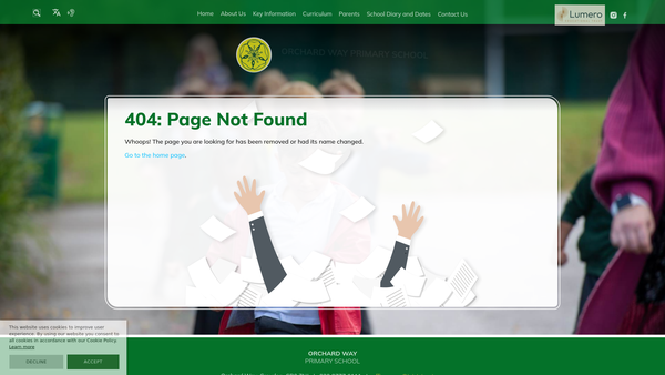 Screenshot of the Family, Friends And Staff Association Of Orchard Way Primary School website