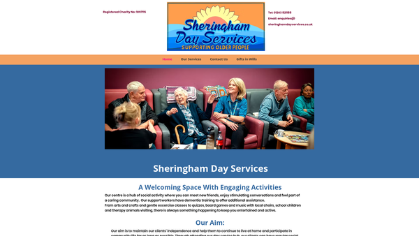Screenshot of the Age Concern North Norfolk website