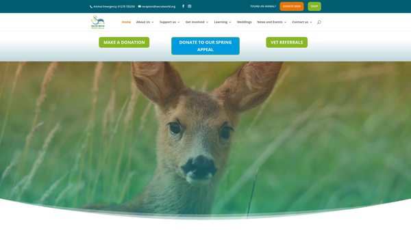 Screenshot of the Secret World Wildlife Rescue website