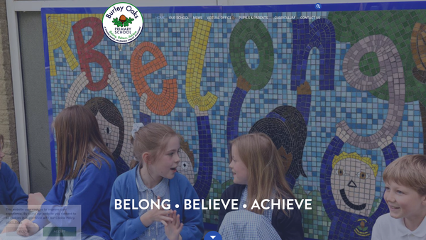 Screenshot of the Burley Oaks Primary School Association website