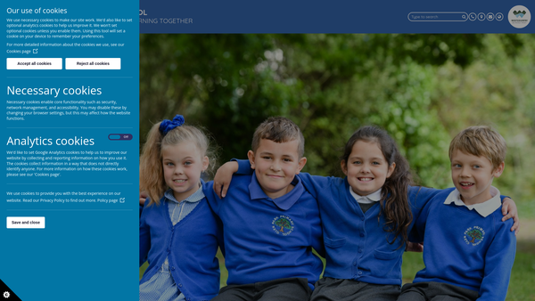 Screenshot of the The Friends Of Glen Park website