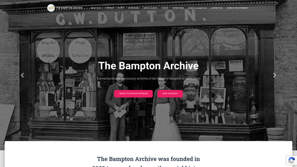 Screenshot of the Bampton Community Archive website