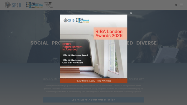 Screenshot of the Spid Theatre Company Limited website