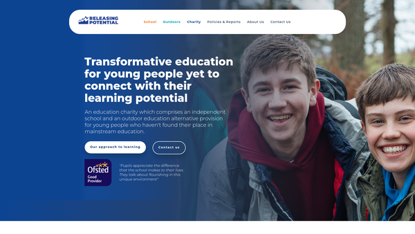 Screenshot of the Releasing Potential Ltd website